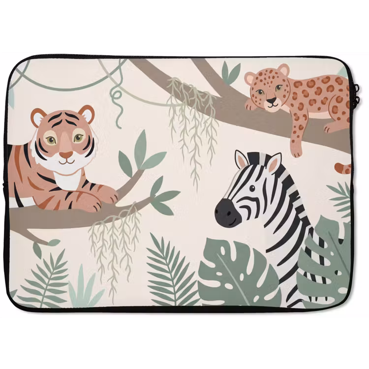 Jungle - Rustiek - Pastel laptophoes neopreen klein -zkaufland3dotto