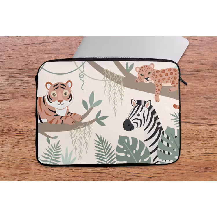 Jungle - Rustiek - Pastel laptophoes neopreen klein -tafel