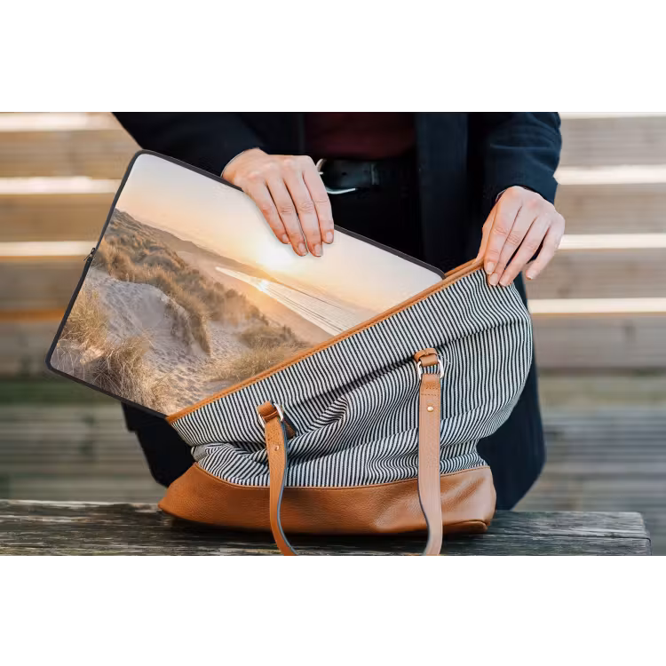 Duinen - Strand - Zee laptophoes neopreen klein -tas