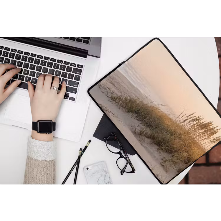 Duinlandschap - Zonsondergang - Strand laptophoes neopreen klein -bureau