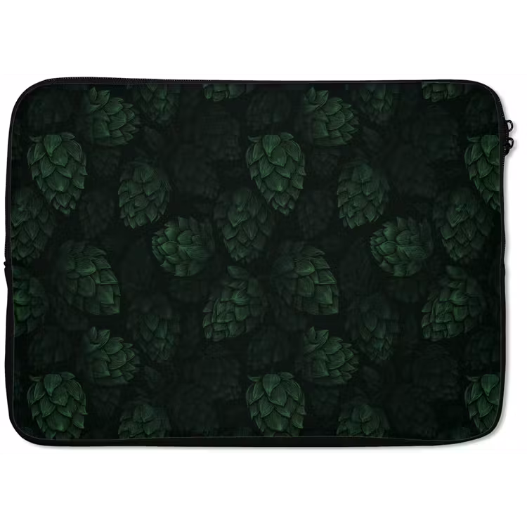Donker - Groen - Hopbellen - Botanisch - Illustratie laptophoes neopreen klein 279 -zkaufland3dotto