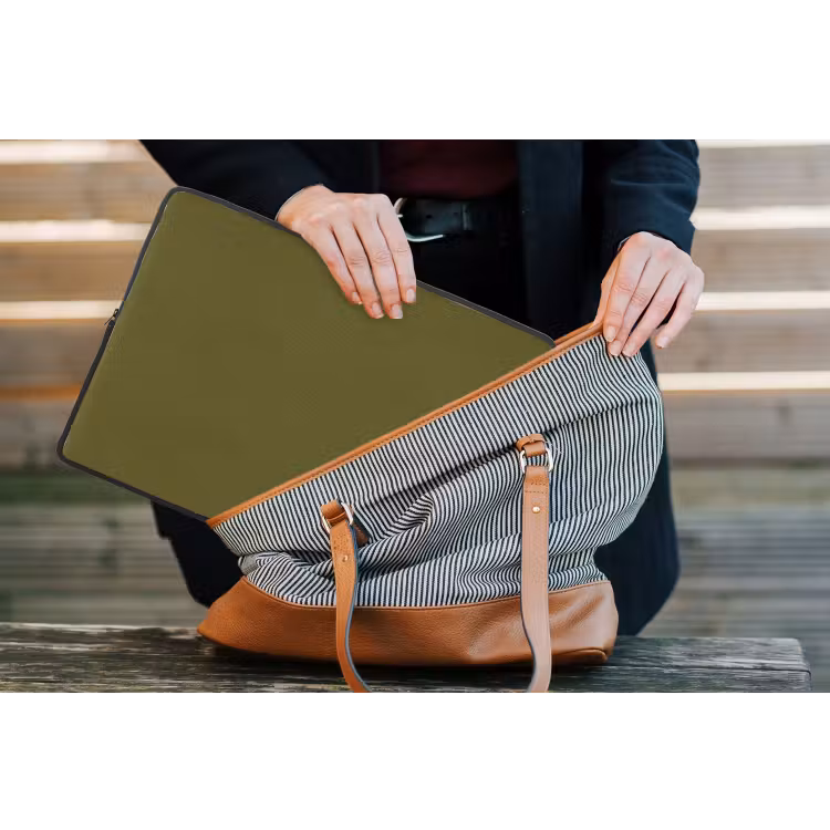 Dark - Olive - Groen laptophoes neopreen klein 279 -tas