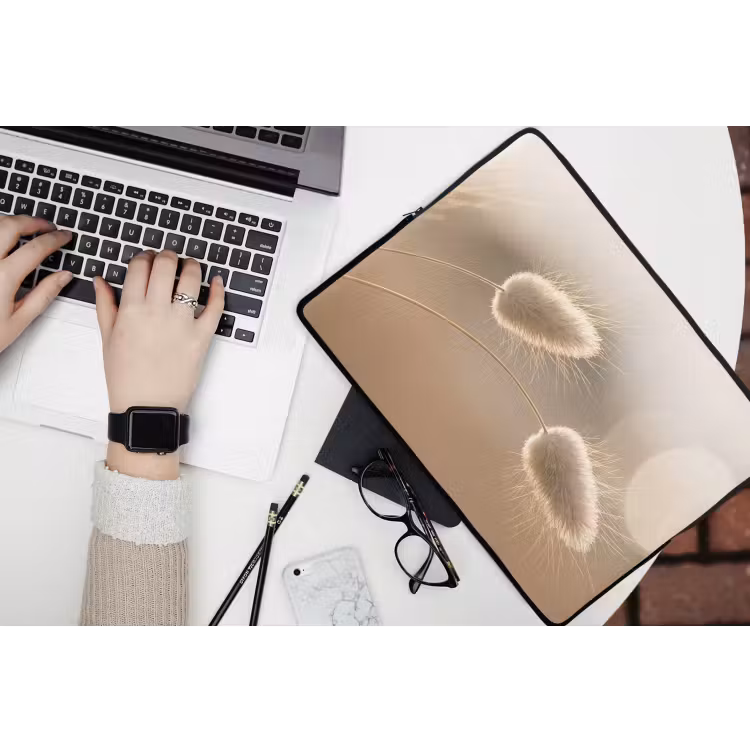 Hazestaartgras - Graanharen - Zonlicht laptophoes neopreen klein -bureau