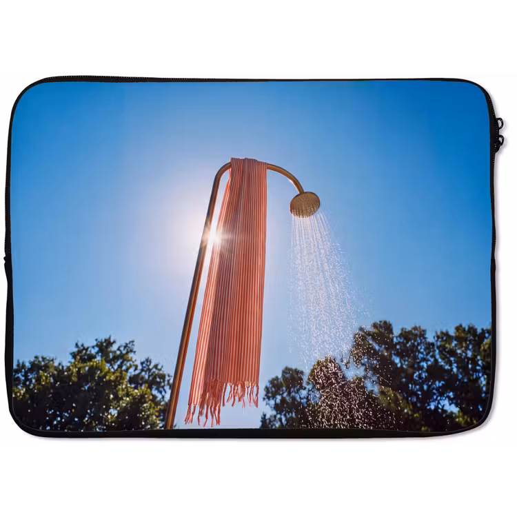 Douche - Water - Zomer - Blauw laptophoes neopreen klein -zkaufland3dotto