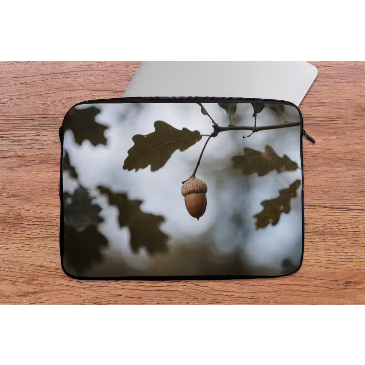 Eikel - Eikenblad - Bos - Herfst - Natuur laptophoes neopreen klein -tafel
