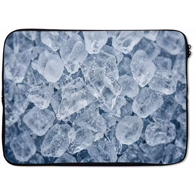 Ijsblokjes - Water - Blauw laptophoes neopreen klein -zkaufland3dotto