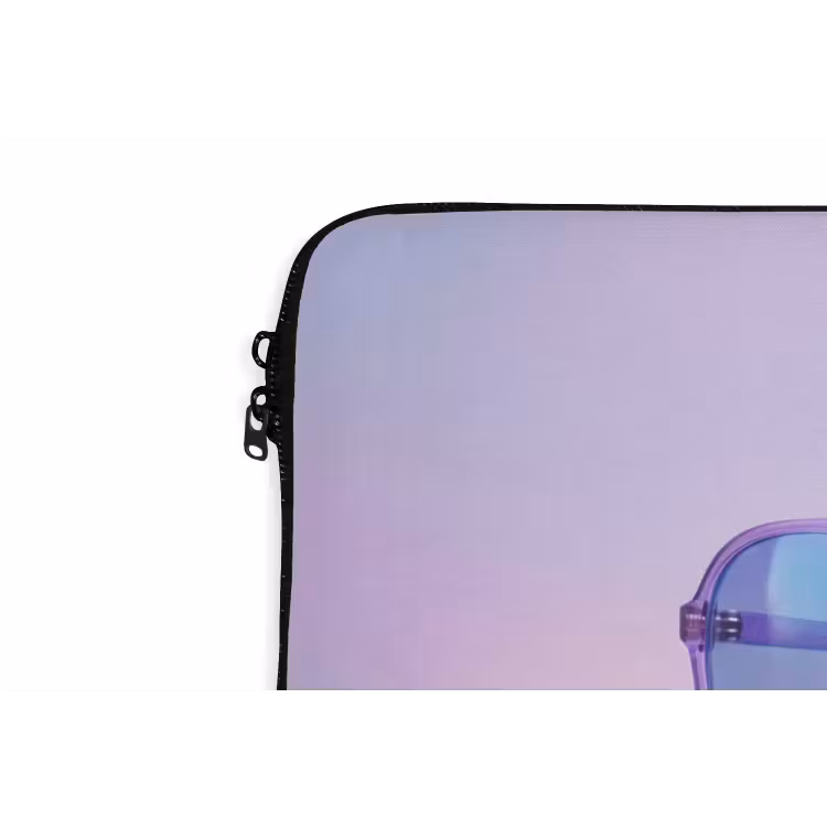 Eend - bril - Pastel laptophoes neopreen klein -detail