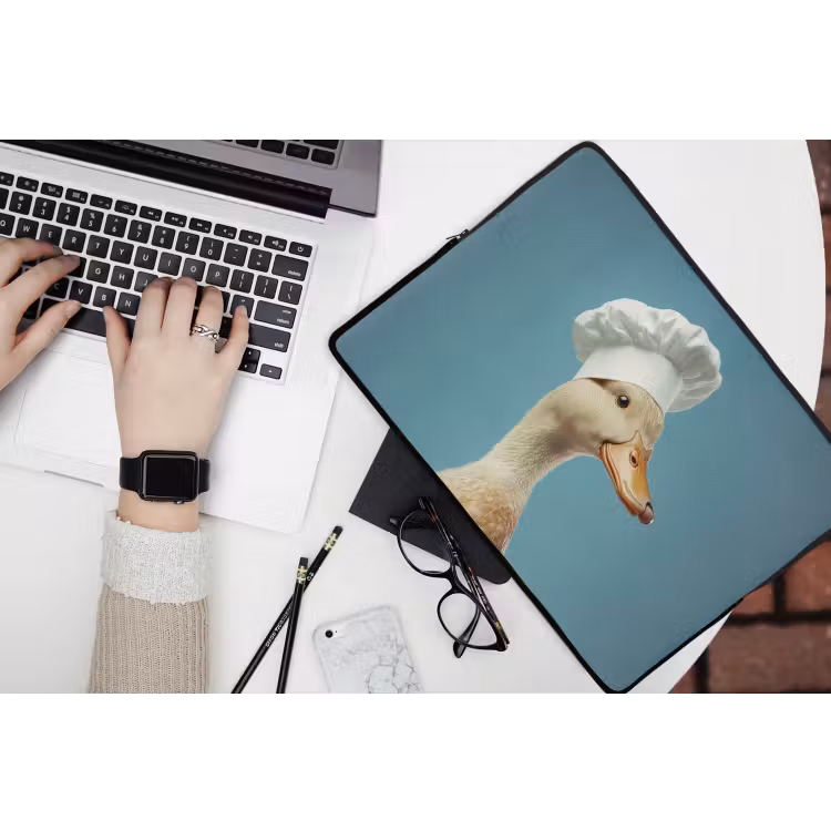 Eend - Koksmuts - Cute - Vogel laptophoes neopreen klein -bureau