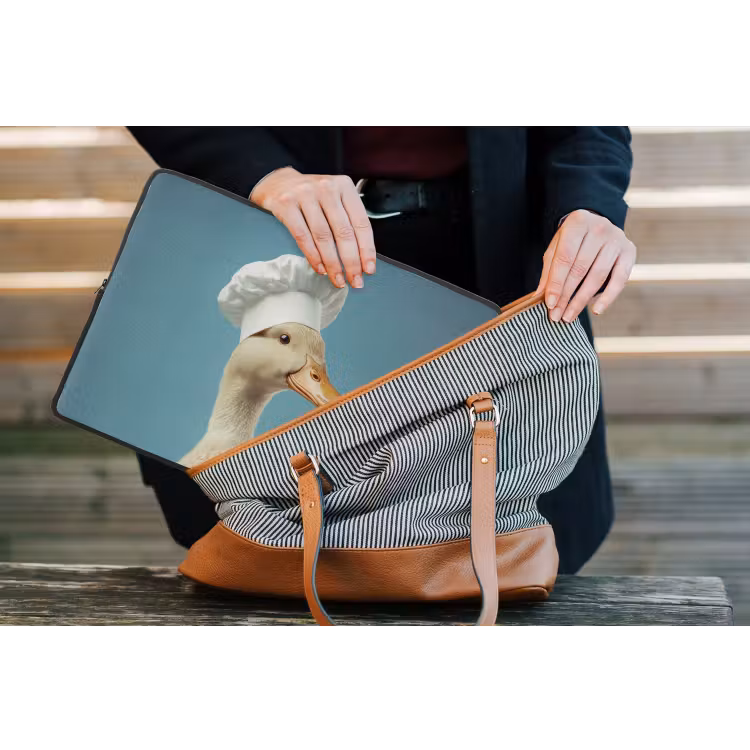 Eend - Koksmuts - Cute - Vogel laptophoes neopreen klein -tas