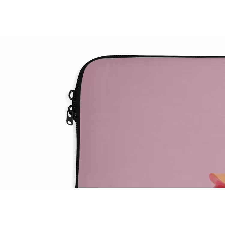 Eendjes - Vrolijk - Roze laptophoes neopreen klein -detail