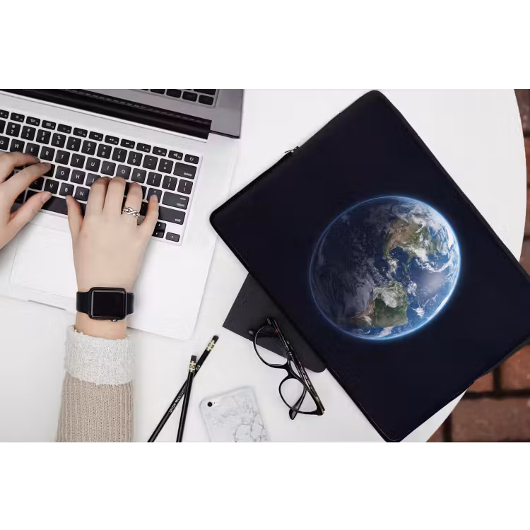 Laptop hülle - Erde – Weltraum – Kosmos - Aarde - Ruimte - Kosmos laptophoes neopreen klein