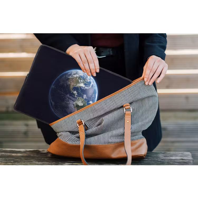 Laptop hülle - Erde – Weltraum – Kosmos - Aarde - Ruimte - Kosmos laptophoes neopreen klein