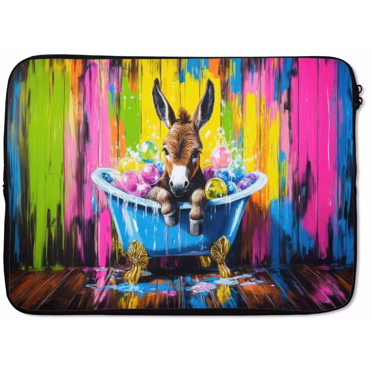 Ezel - Badkuip - Roze - Schuim laptophoes neopreen klein -zkaufland3dotto
