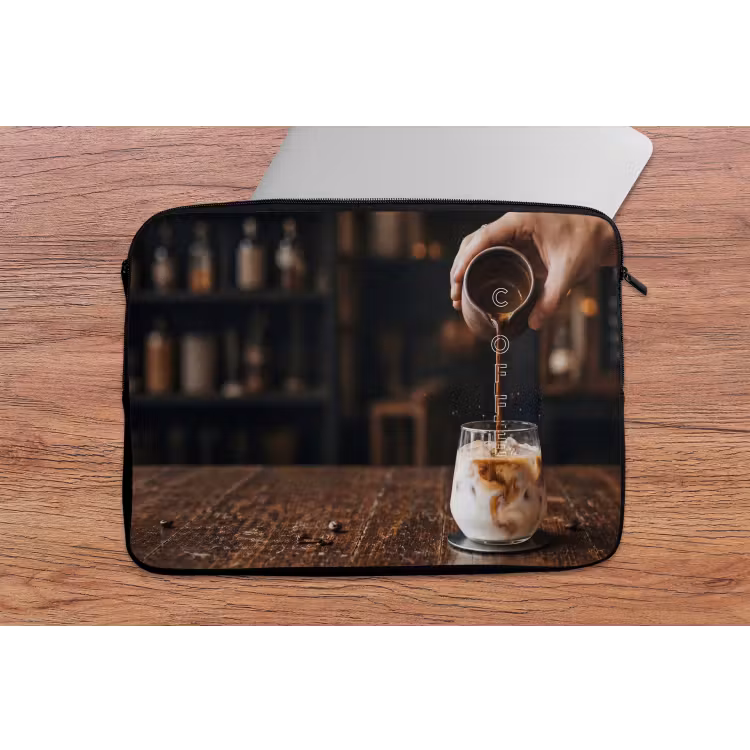 Espresso - Melk - Café laptophoes neopreen klein -tafel