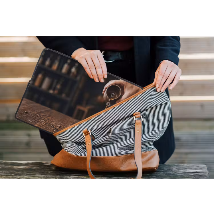 Espresso - Melk - Café laptophoes neopreen klein -tas