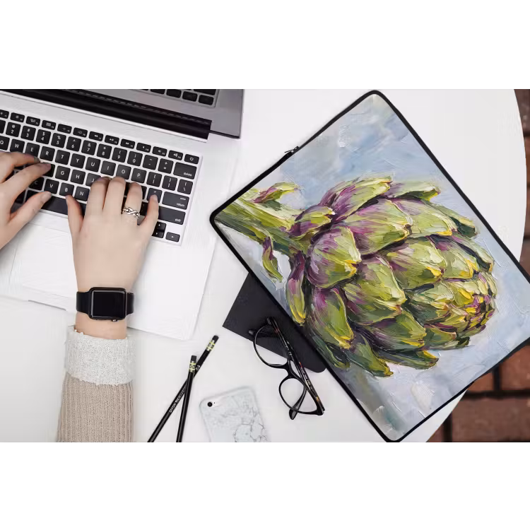 Laptop hülle - Essen – Artischocke – Modern - Eten - Artisjok - Modern laptophoes neopreen klein