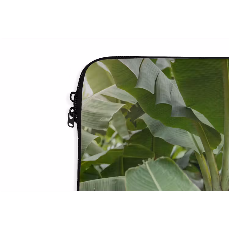 Eten - Bananen - Plantage - Groen laptophoes neopreen klein -detail