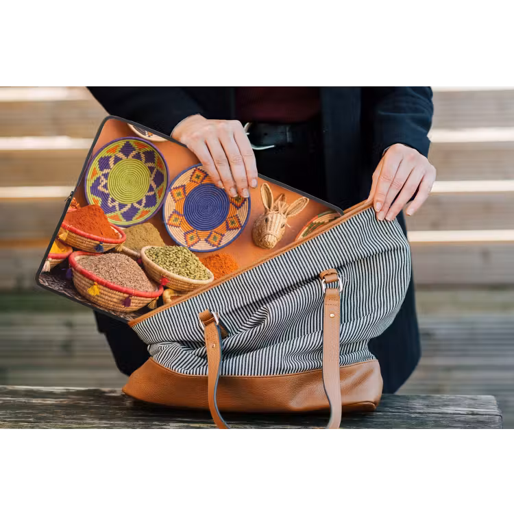 Laptop hülle - Essen – Farbenfroh – Kultur - Eten - Kleurrijk - Cultuur laptophoes neopreen klein