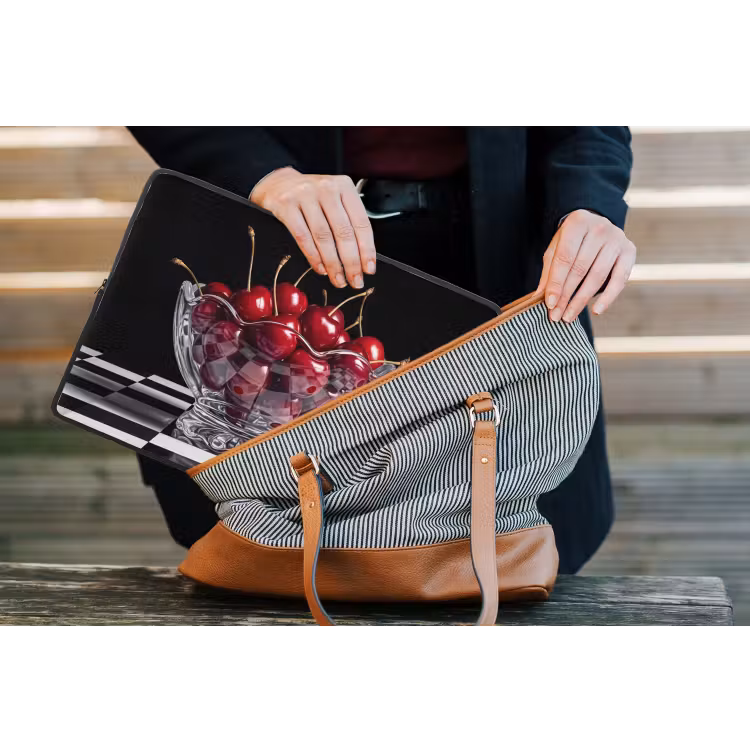 Laptop hülle - Essen – Kirschen – Rot - Eten - Kersen - Rood laptophoes neopreen klein