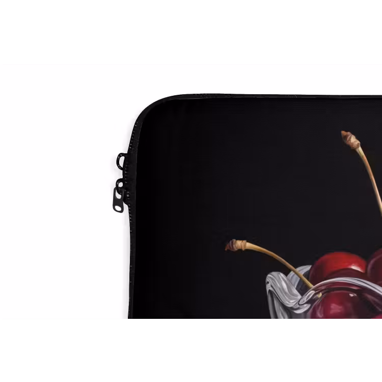 Laptop hülle - Essen – Kirschen – Rot - Eten - Kersen - Rood laptophoes neopreen klein