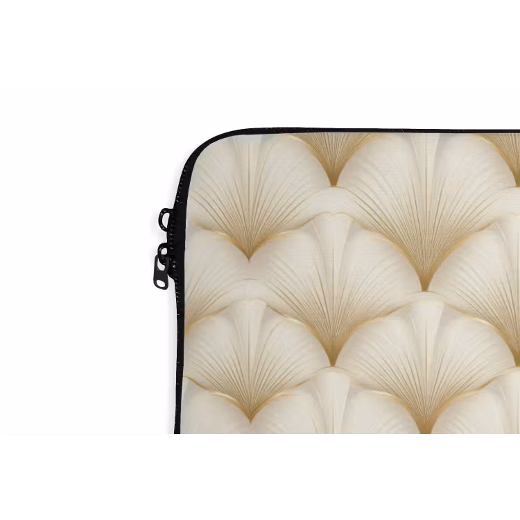 Waaier - Motief - Goud laptophoes neopreen klein 279 -detail