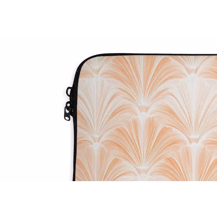 Waaier - Patroon - Perzik laptophoes neopreen klein 279 -detail