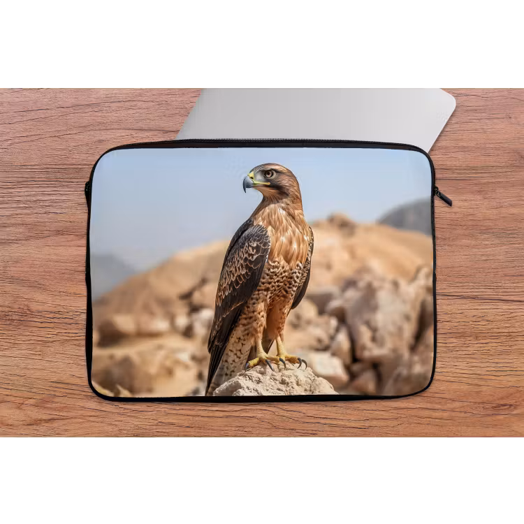 Valk - Vogel - Rots - Macht laptophoes neopreen klein -tafel