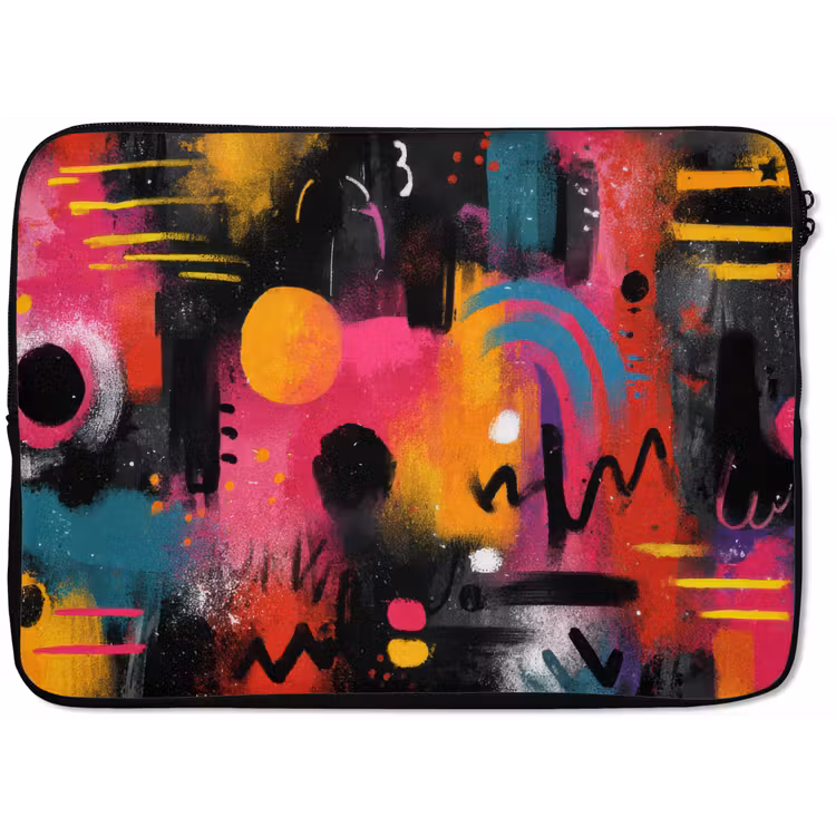 Kleurvlakken - Vormen - Kleurrijk - Abstract laptophoes neopreen klein -zkaufland3dotto