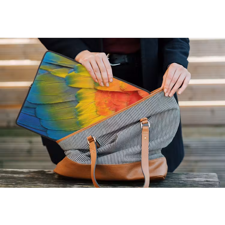 Veren - Ara - Kleurrijk laptophoes neopreen klein -tas