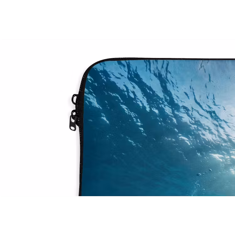 Vis - School - Oceaan - Natuur - Blauw laptophoes neopreen klein -detail