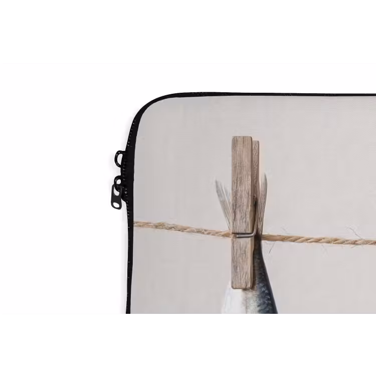Laptop hülle - Fisch – Hängend – Essen - Vis - Hangend - Eten laptophoes neopreen klein