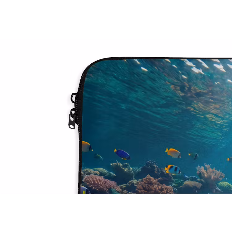 Vis - Koraal - Oceaan - Natuur - Kleurrijk laptophoes neopreen klein -detail