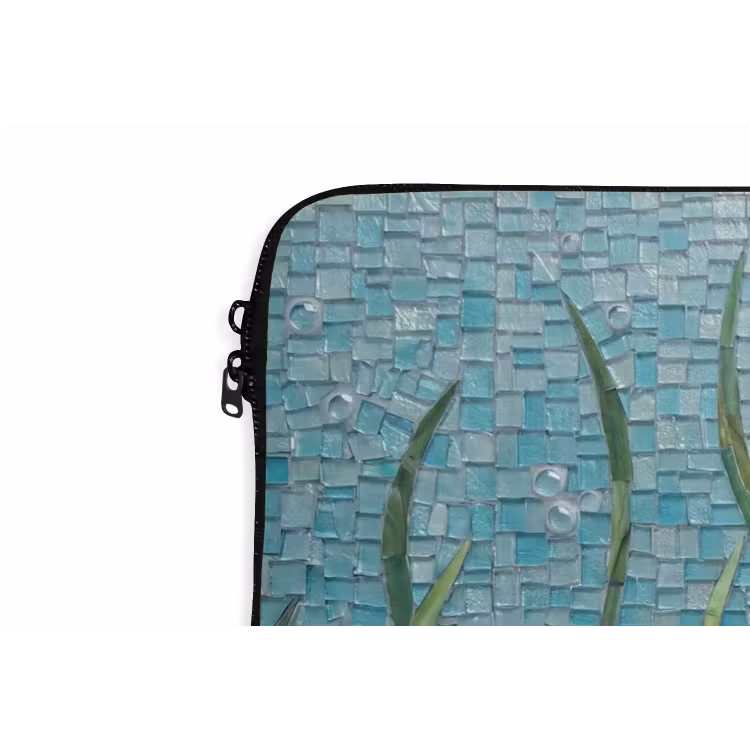 Vis - Mozaïek - Onderwater - Kleurrijk - Dieren laptophoes neopreen klein -detail