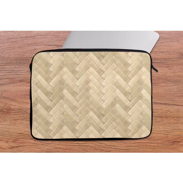 Visgraat - Tegel - Zand laptophoes neopreen klein 279 -tafel