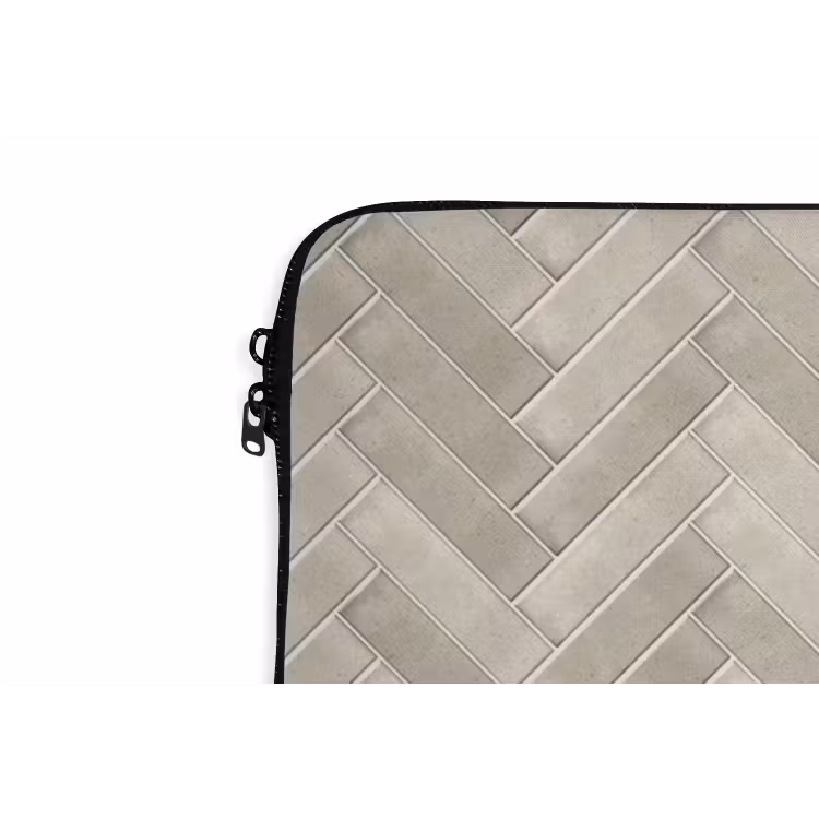 Visgraat - Wandtegel - Beige laptophoes neopreen klein 279 -detail