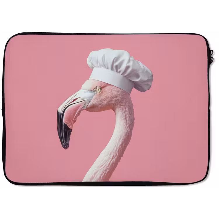 Flamingo - Roze - Koksmuts - Vogel laptophoes neopreen klein -zkaufland3dotto