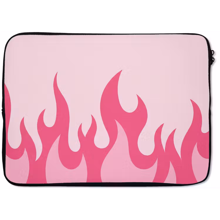 Vlammen - Patroon - Abstract - Modern - Roze laptophoes neopreen klein -zkaufland3dotto