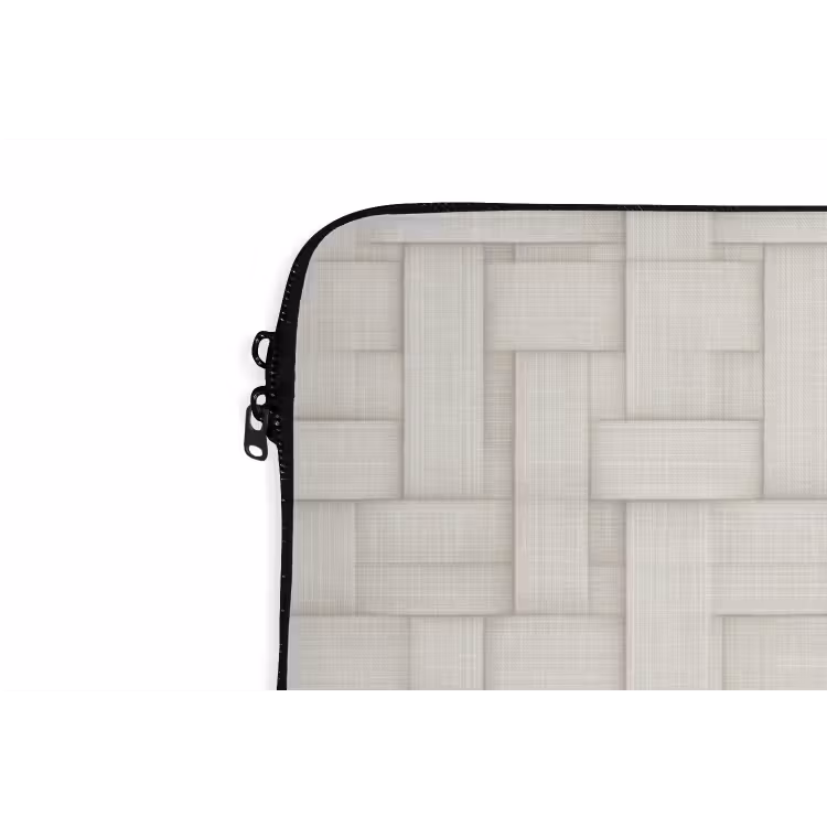 Vlechtwerk - Banen - Beige laptophoes neopreen klein 279 -detail