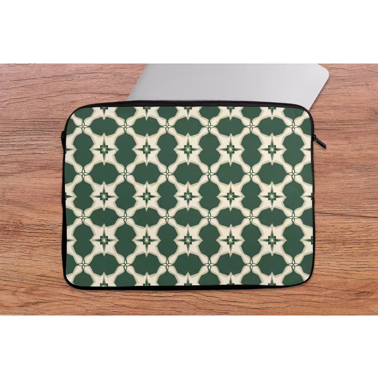 Tegel - Klassiek - Groen laptophoes neopreen klein 279 -tafel