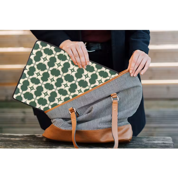 Tegel - Klassiek - Groen laptophoes neopreen klein 279 -tas