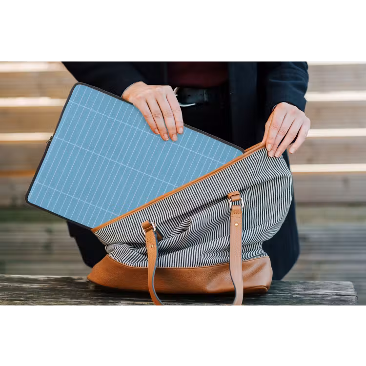 Tegel - Langwerpig - Patroon - Blauw laptophoes neopreen klein 279 -tas