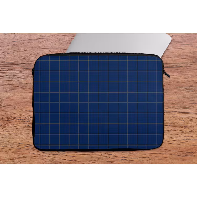 Tegel - Patroon - Blauw laptophoes neopreen klein 279 -tafel