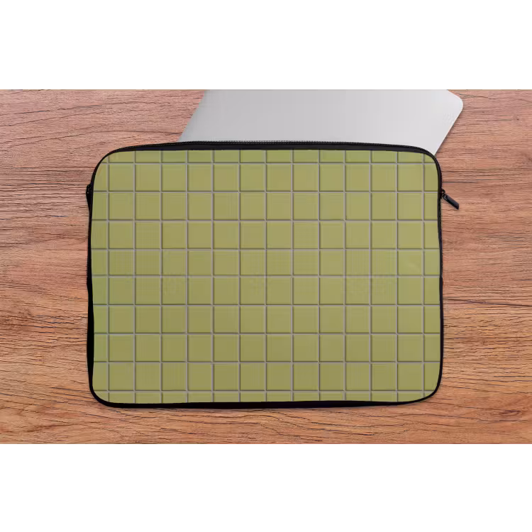 Tegel - Patroon - Olijfgroen laptophoes neopreen klein 279 -tafel