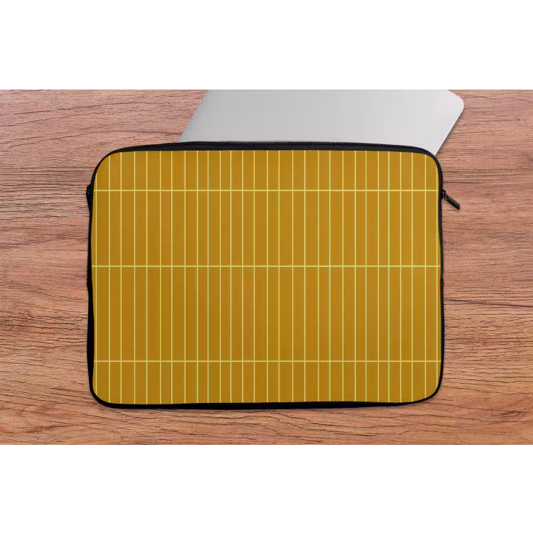 Tegels - Verticaal - Mosterdgeel laptophoes neopreen klein 279 -tafel