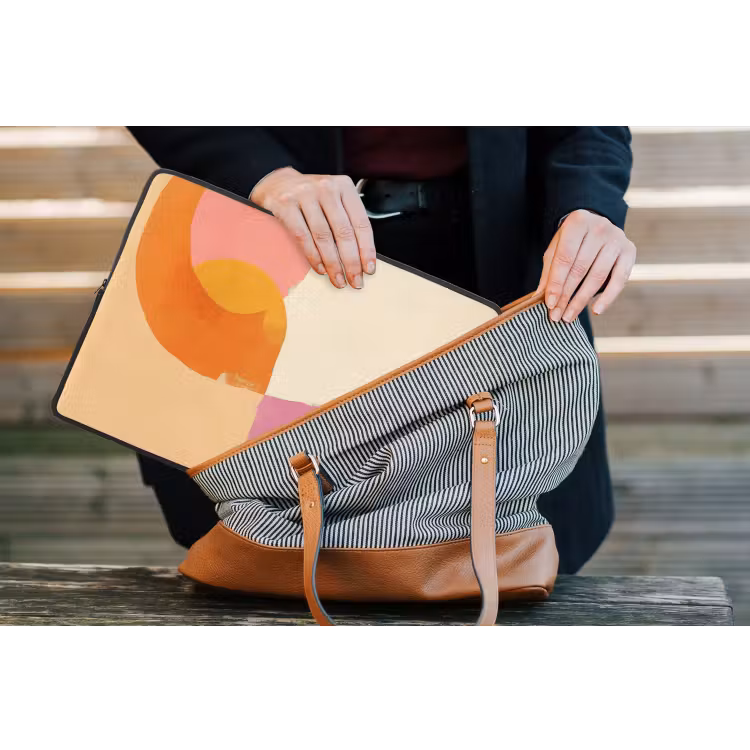 Vormen - Abstract - Kleurrijk laptophoes neopreen klein -tas