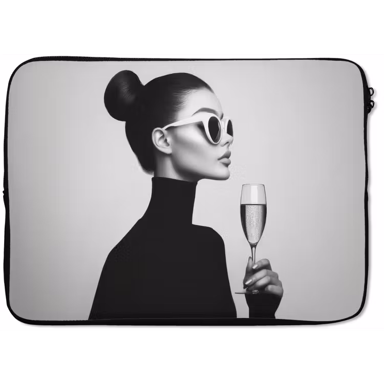 Vrouw - Champagne - Modern laptophoes neopreen klein -zkaufland3dotto