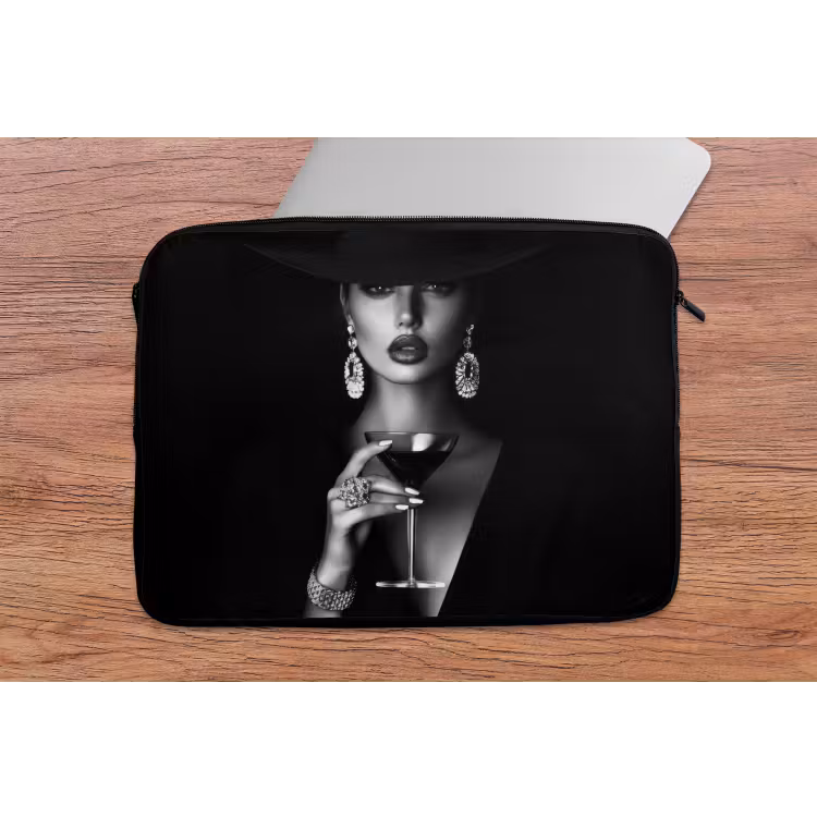 Vrouw - Cocktail - Chic laptophoes neopreen klein -tafel