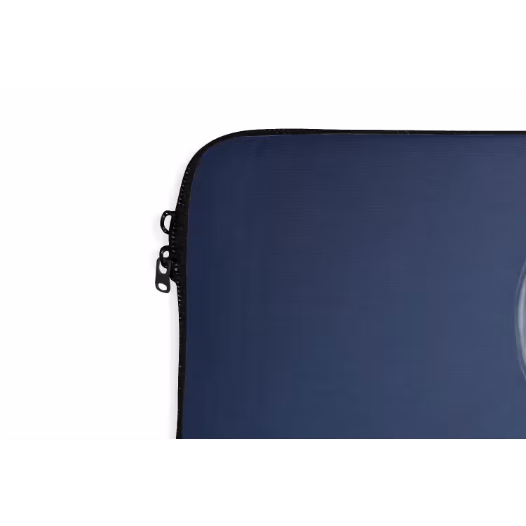 Vrouw - Goudvis - Hoofd - Abstract - Blauw laptophoes neopreen klein -detail