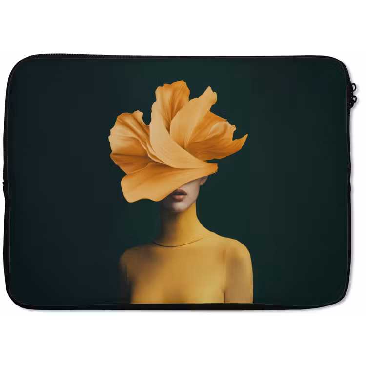 Vrouw - Hoed - Geel laptophoes neopreen klein -zkaufland3dotto