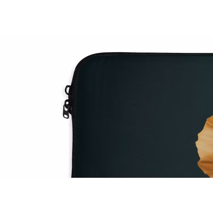 Vrouw - Hoed - Geel laptophoes neopreen klein -detail